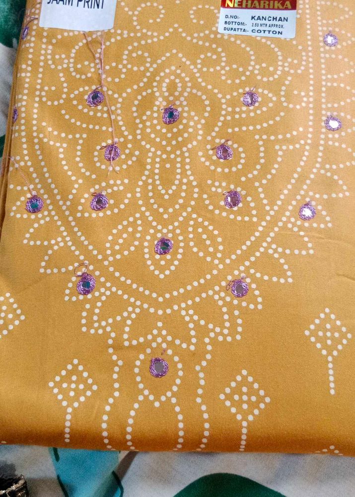 the beautiful dress in bandhani print