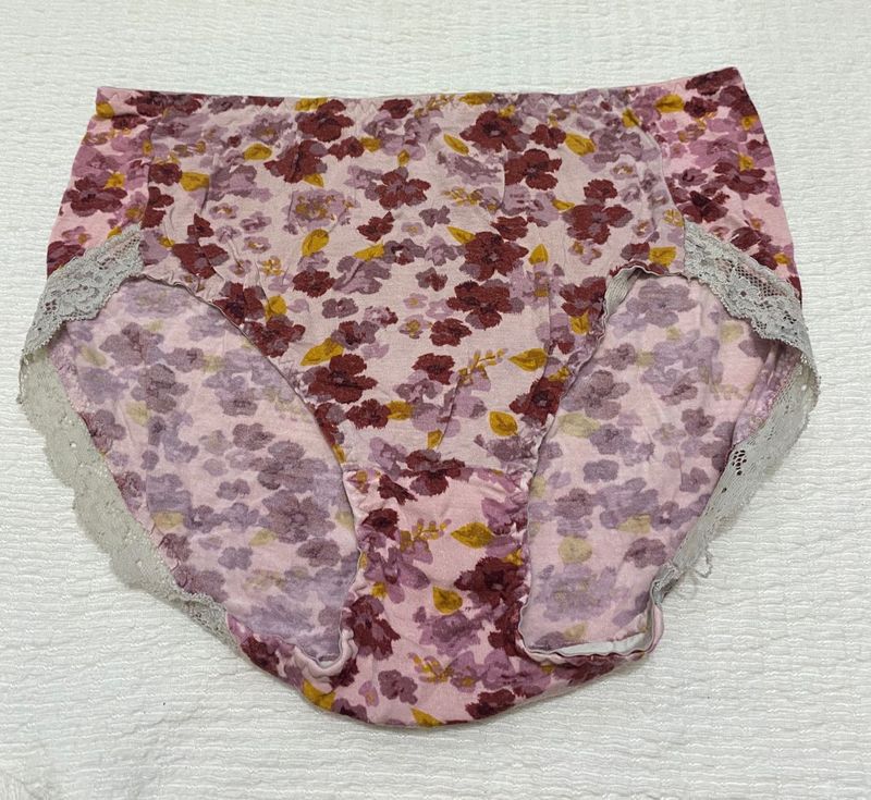 Floral Lace Trim Panties