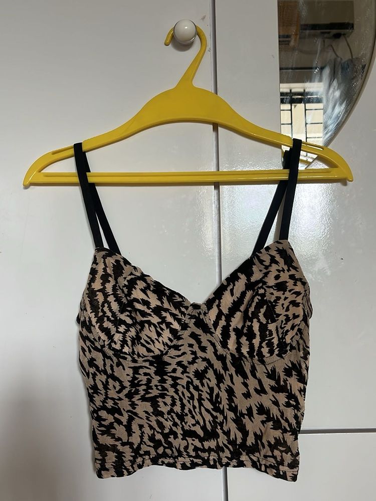 Animal Print Crop Top
