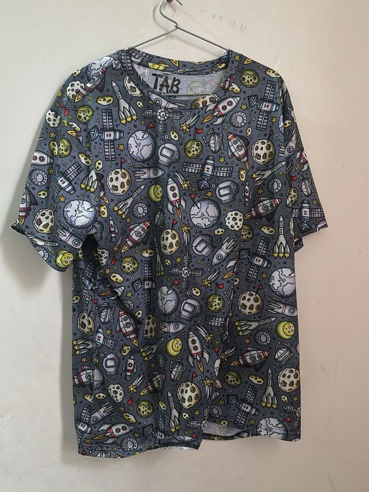 Space Print T-Shirt