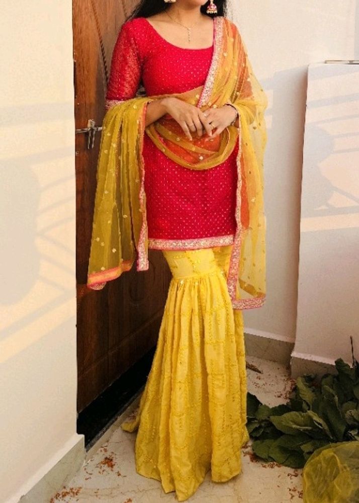 Haldi Look Sharara Set