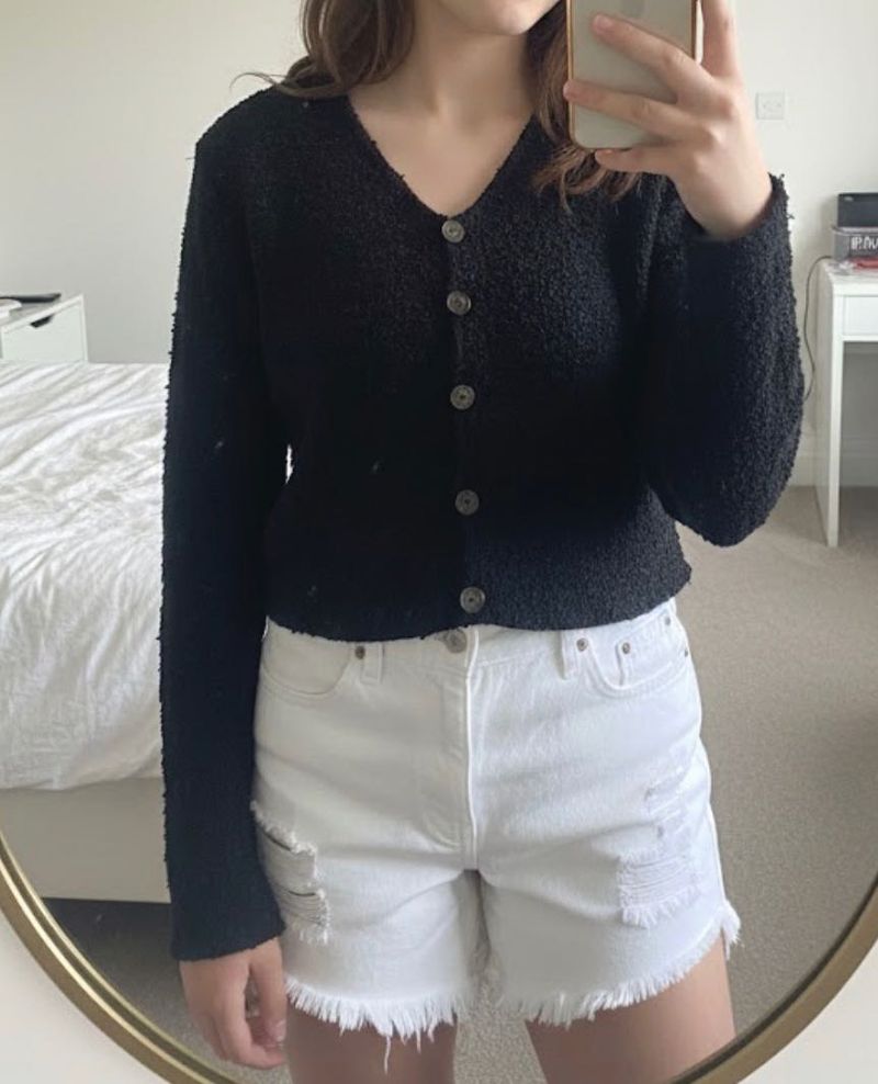 Black Textured  top