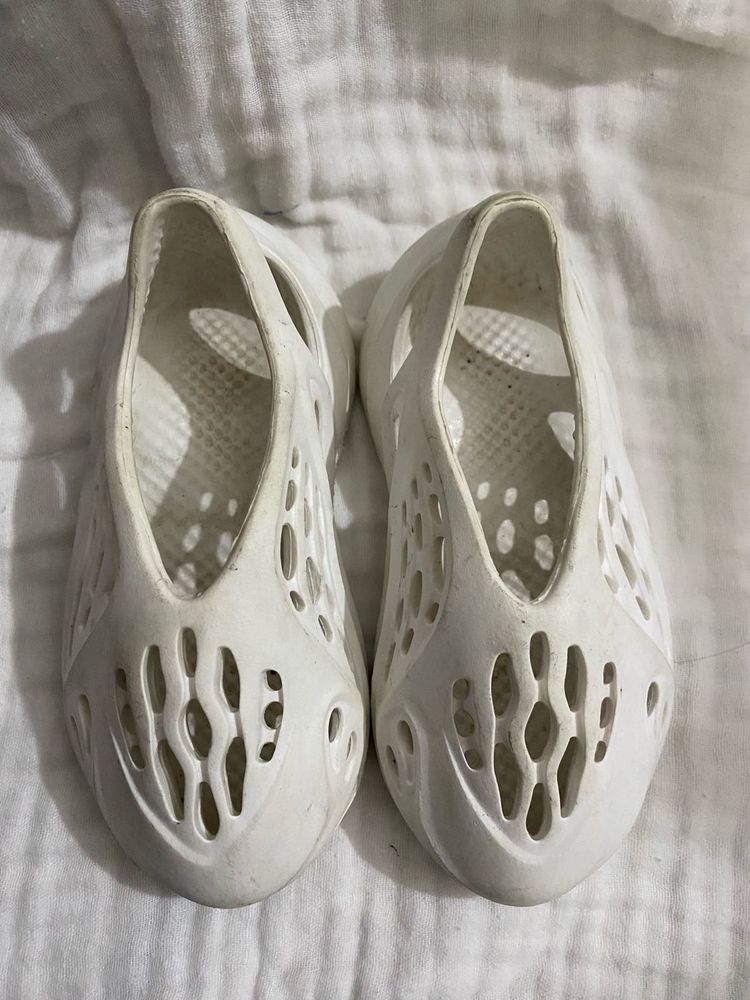 White Slip-On Clogs