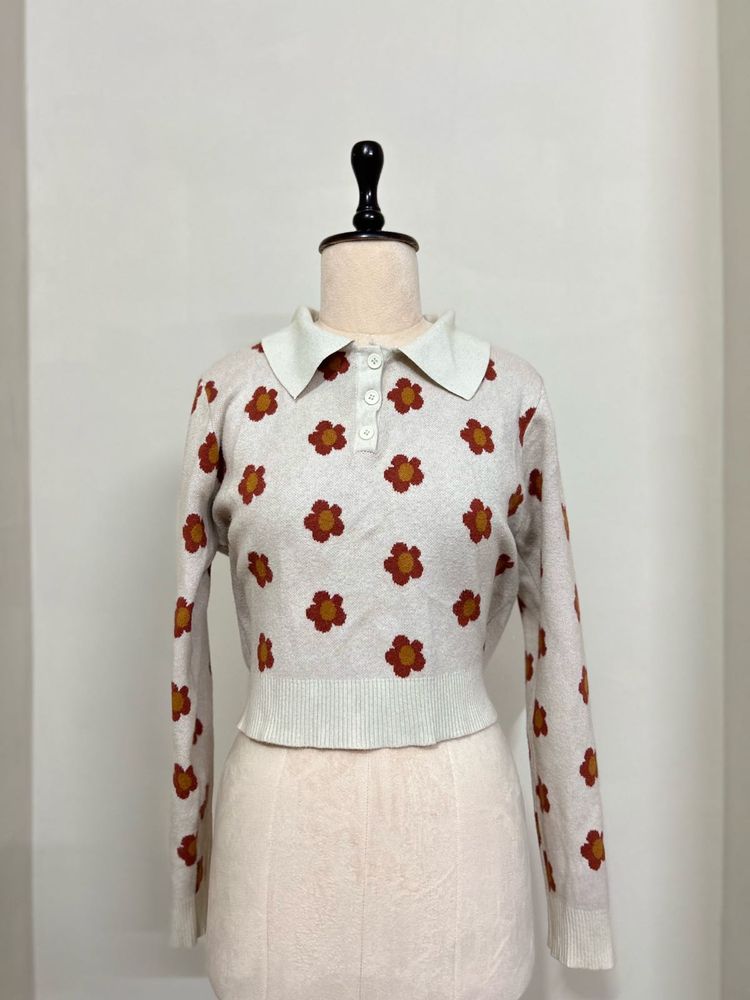Floral Knit Sweater