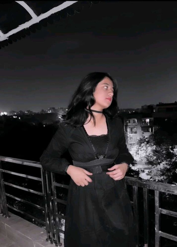 Black V-Neck Dress
