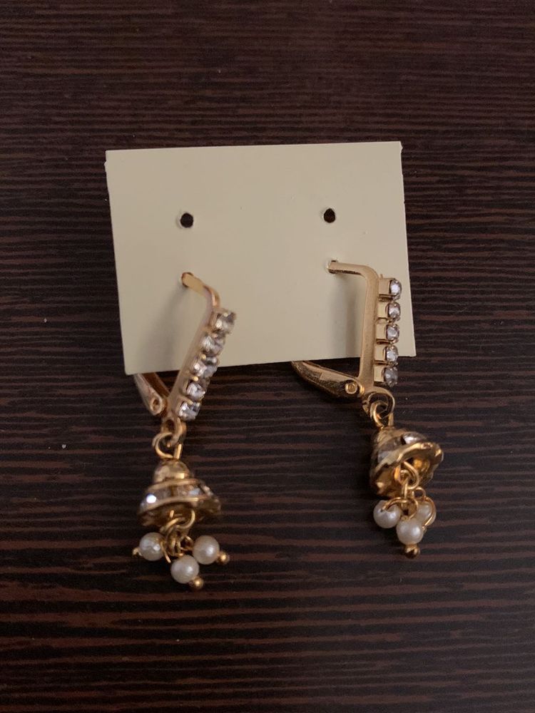 Golden Diamond Jhumka