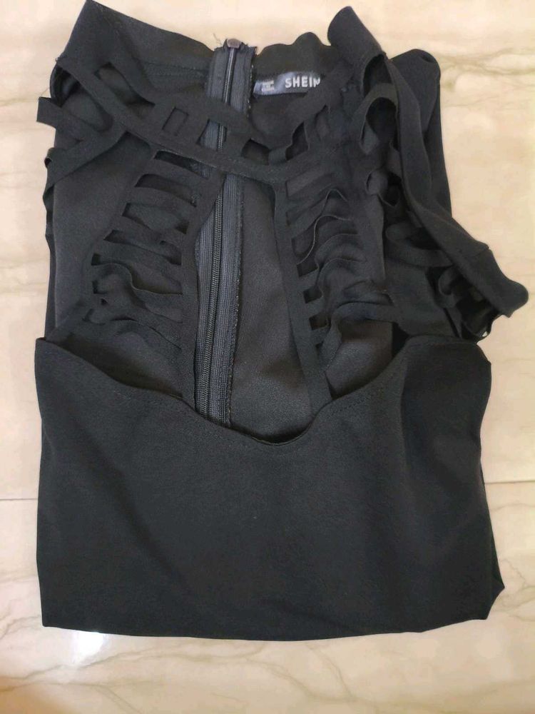 Shein Black Cutout Bodysuit