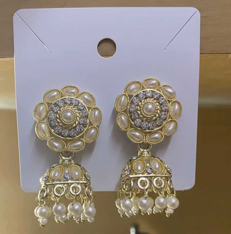 Pearl Jhumka Earrings