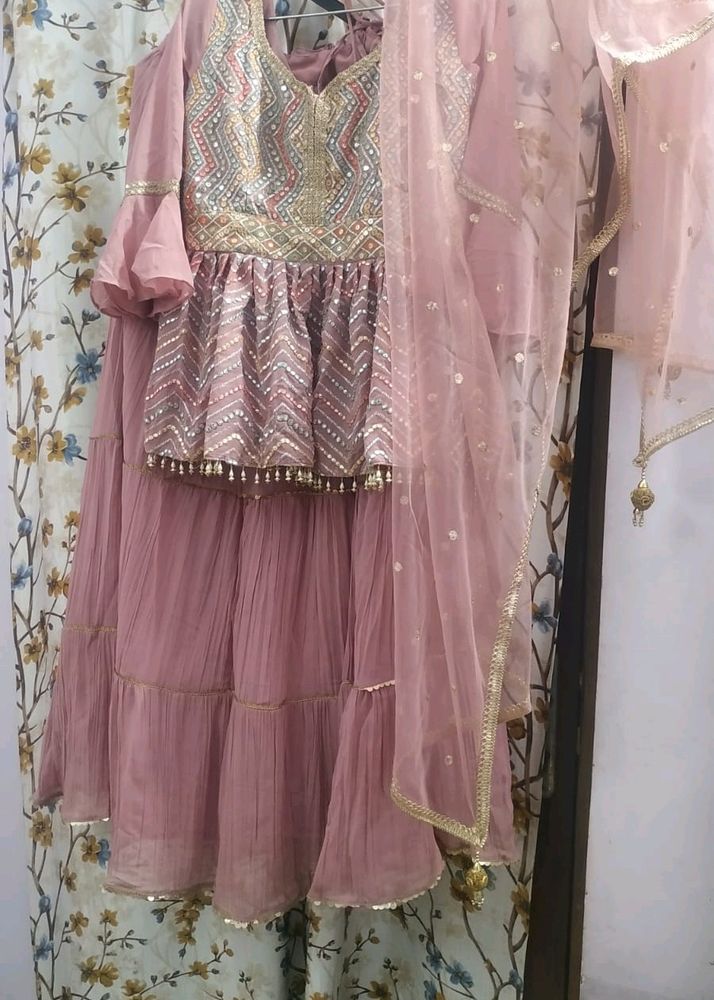 Beautiful Peplum Top , Skirt N Dupatta
