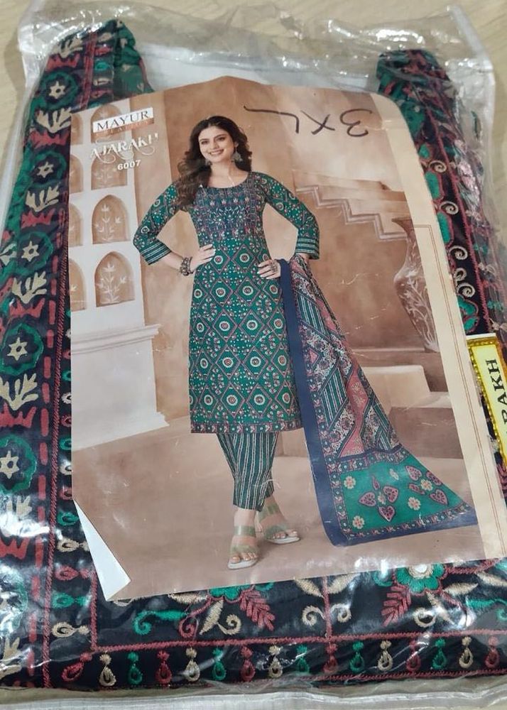 Green Printed Kurta Set