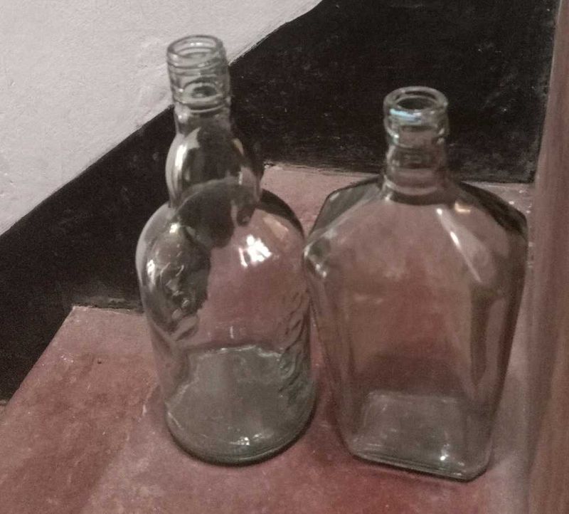 Two Unique Glass Bottles