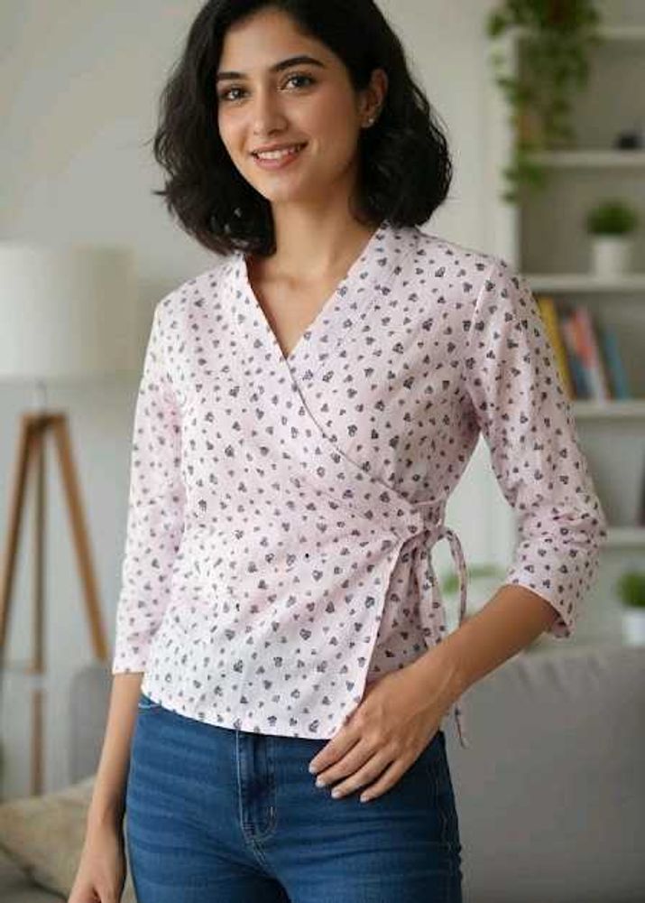 Floral Wrap Top