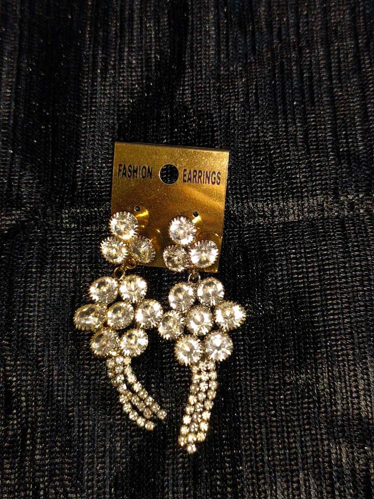 Vintage Rhinestone Dangle Earrings