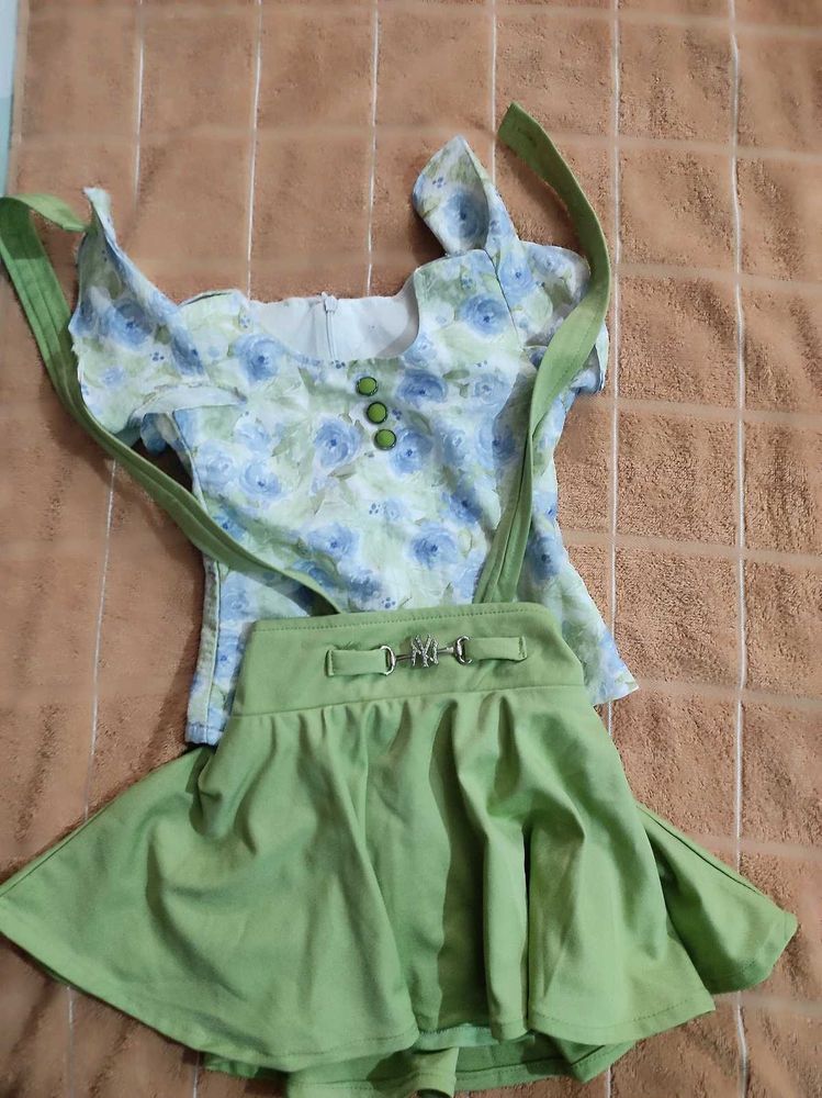 Combo Of Cute Baby Girl Dress And 2 Tops 1 Jaens