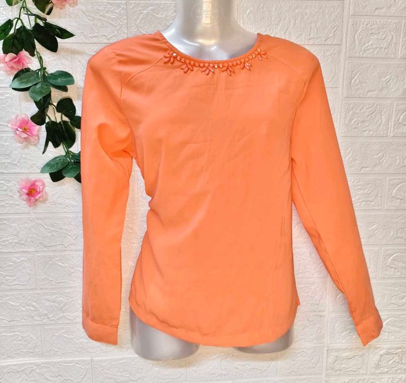 SizeS/M 🎁Buy 2 Get 1 Free 🎁Beaded Peach Top