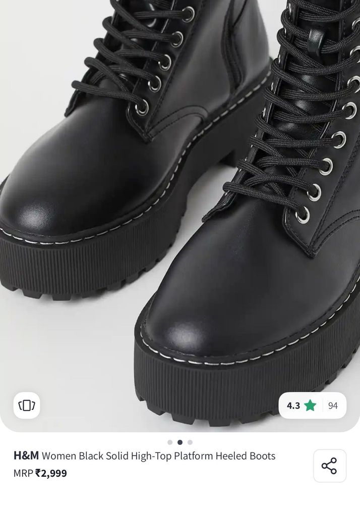 H&amp;M Platform Heeled Boots size 39-40