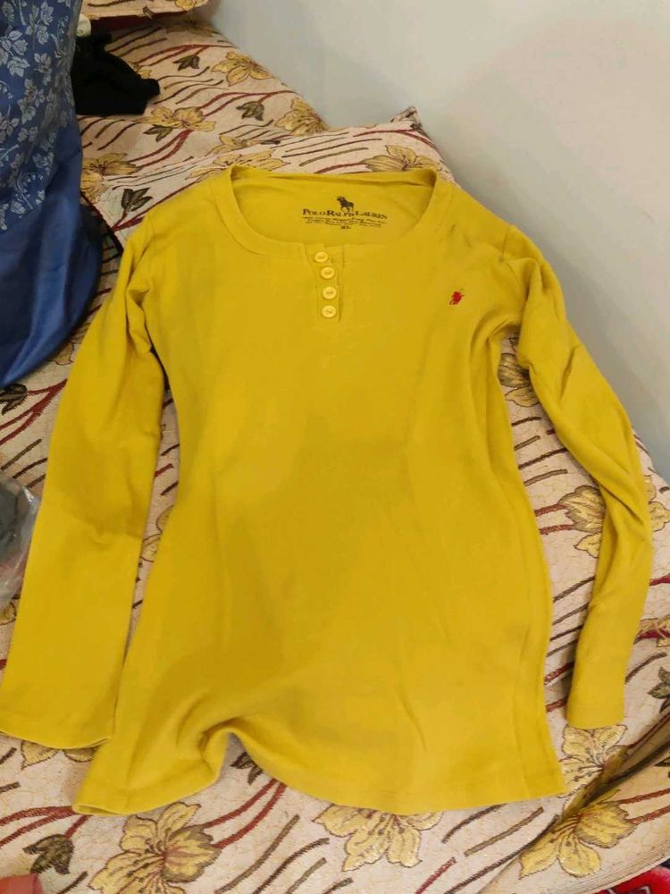 Yellow Long Sleeve Top