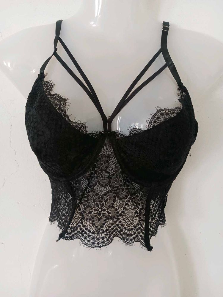 black sexy corset top
