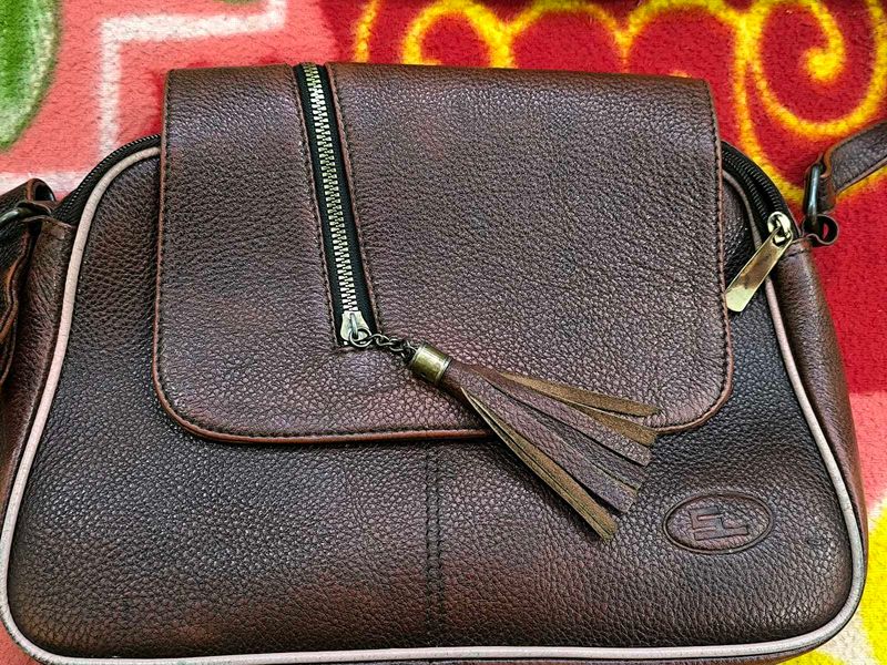 Brown Leather Crossbody Bag