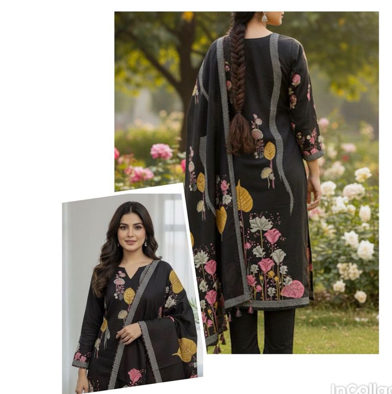 Sale @ unstiched winter  Printed Salwar Suit Set