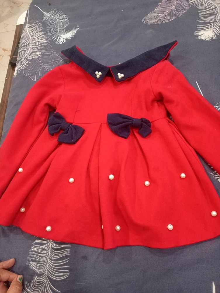 Kids Winter Christmas Party Wear Frock