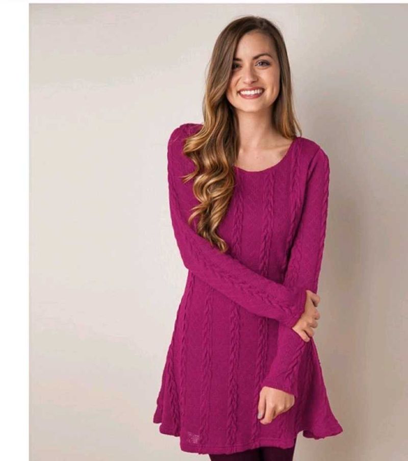 Chic Knit Long Sleeve Dress