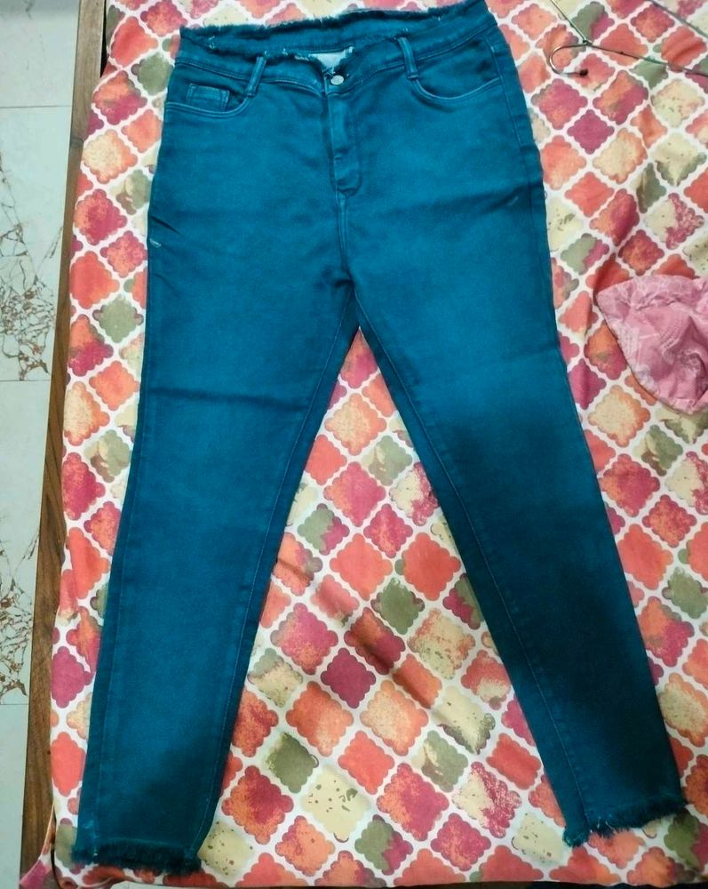 Teal Denim Jeans