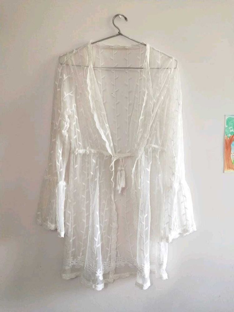 White Lace Night Robe