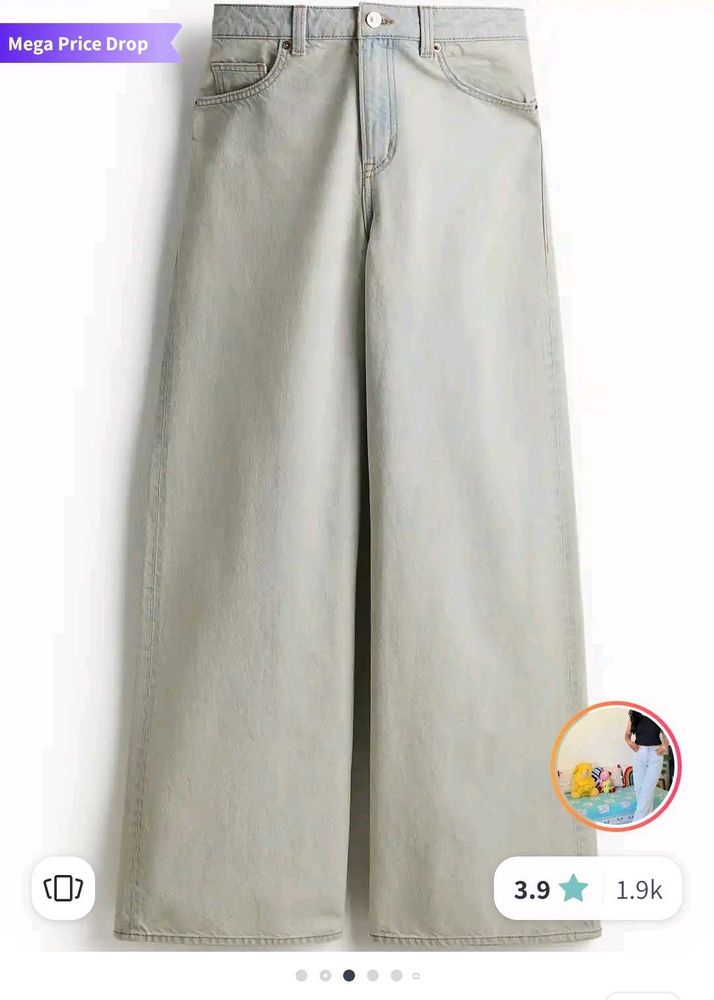 Wide Leg Denim Jeans