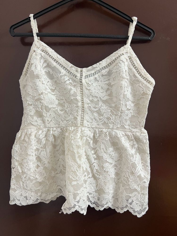FOREVER NEW White Lace top