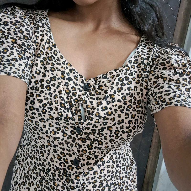 cheetah print dress.