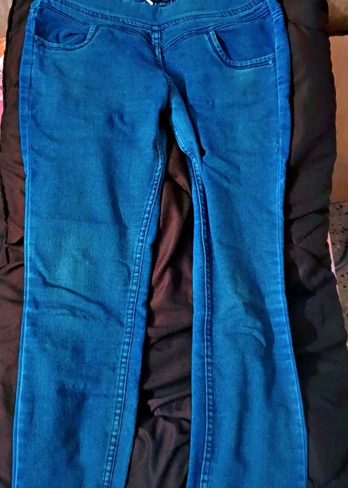 Pull On Denim Jeggings