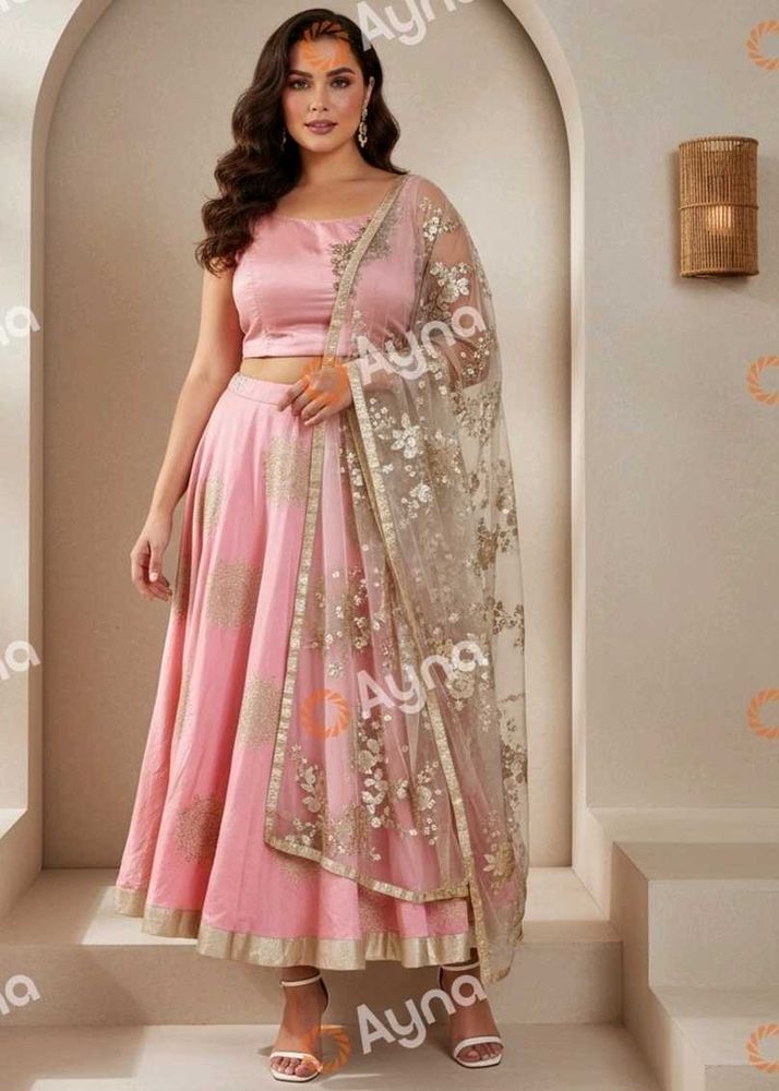Pink Silk Bridal Lehenga Choli