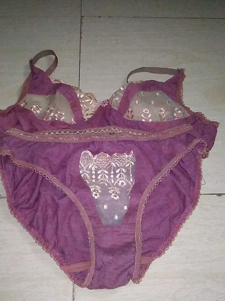 Purple Bra &amp; Panty Set