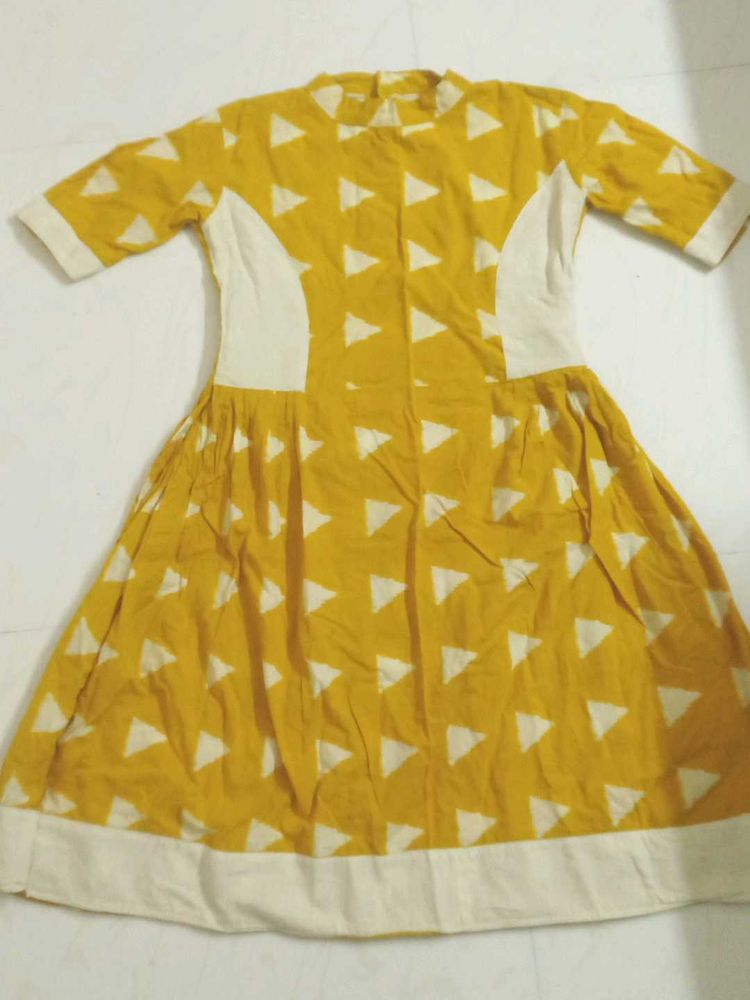 Yellow Printed Dress