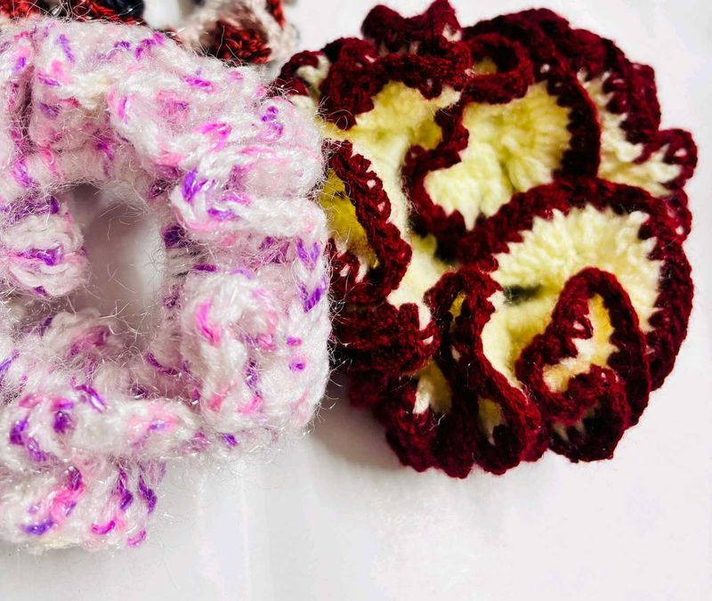 Handmade crochet Scrunchie set
