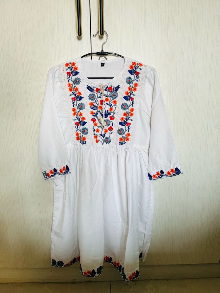 Boho white dress