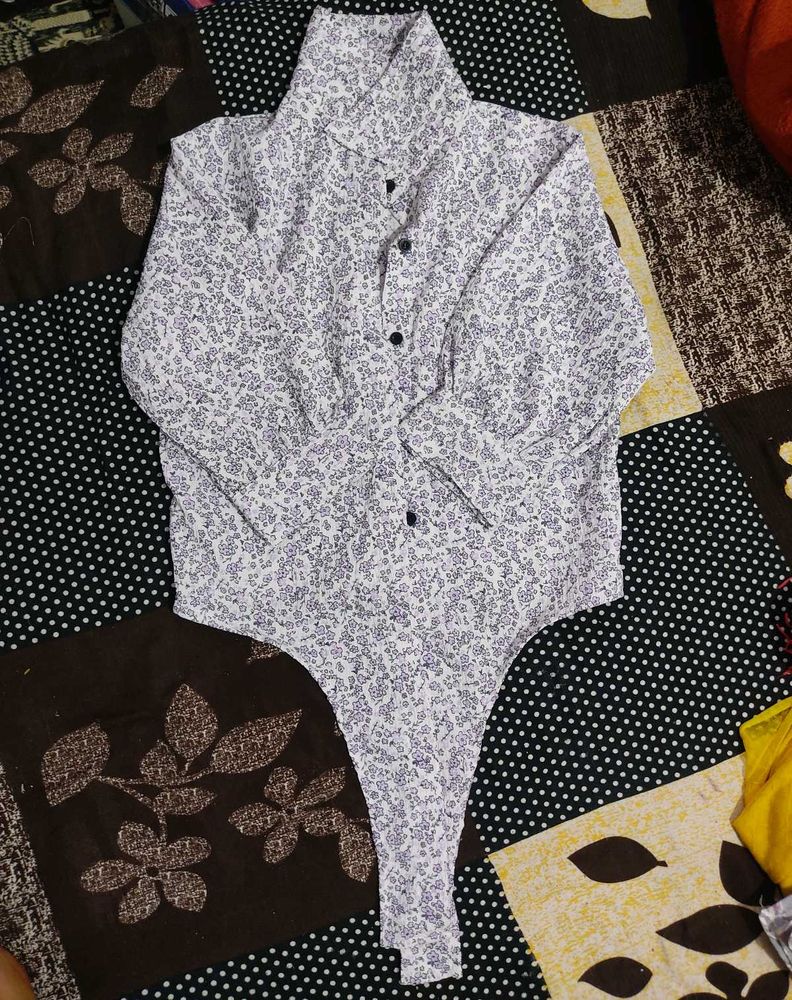 Floral Print Tie Up Shirt