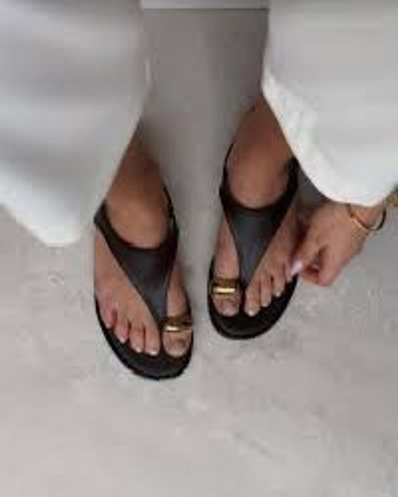 Black Flat Sandals