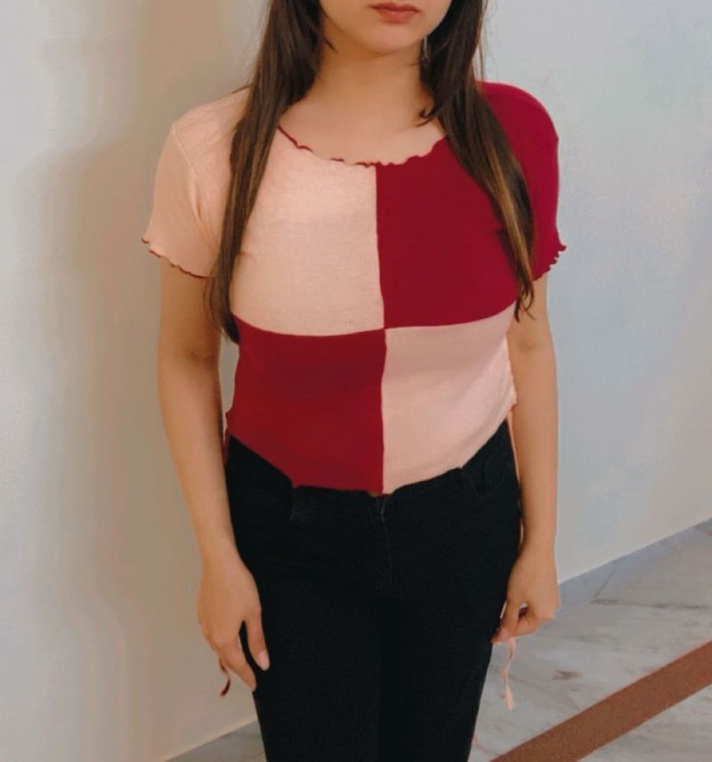 Maroon Pink Check
