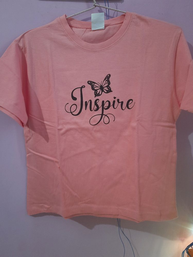 Peach Color Short Top