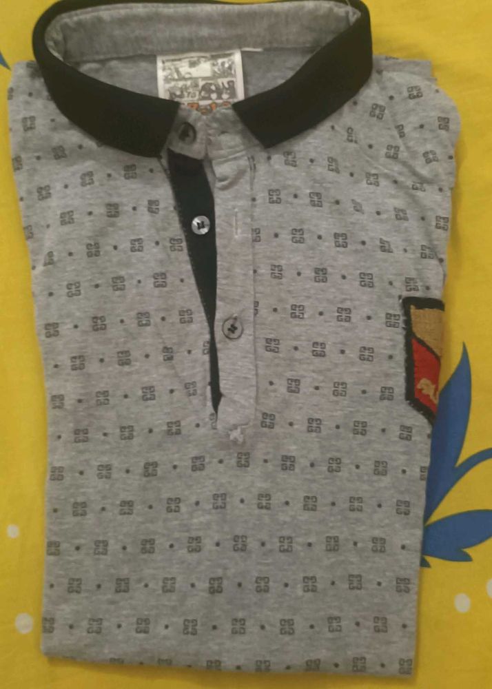 Patterned Polo Shirt