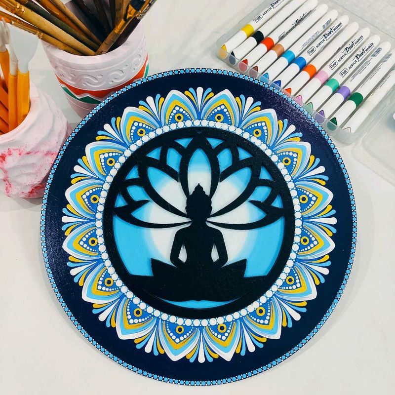 Hand-Painted Buddha Mandala Art
