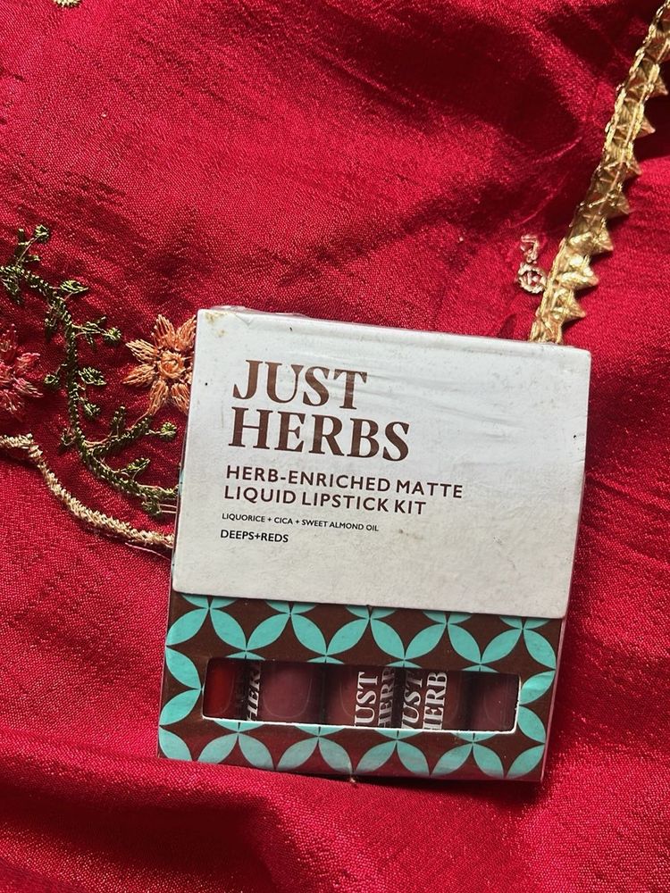 JUST HERBS Liquid Lipstick Kit 🌸✨