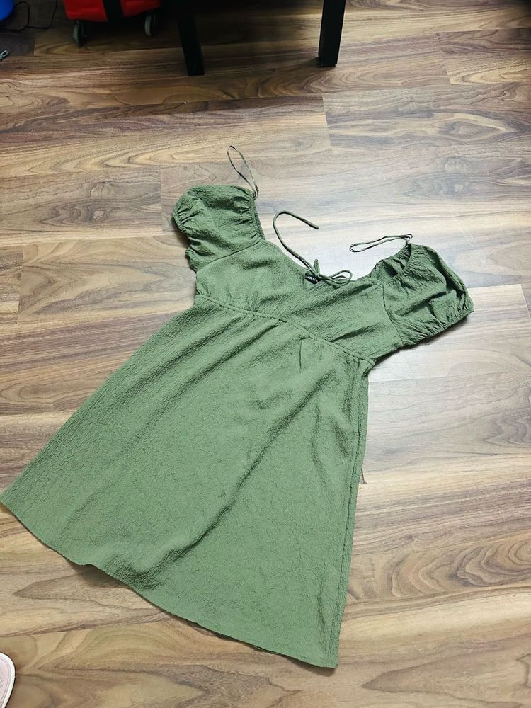Short dress I Size XL Olive Green