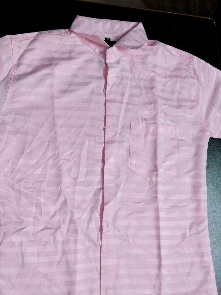 Pink Striped Button-Down Shirt