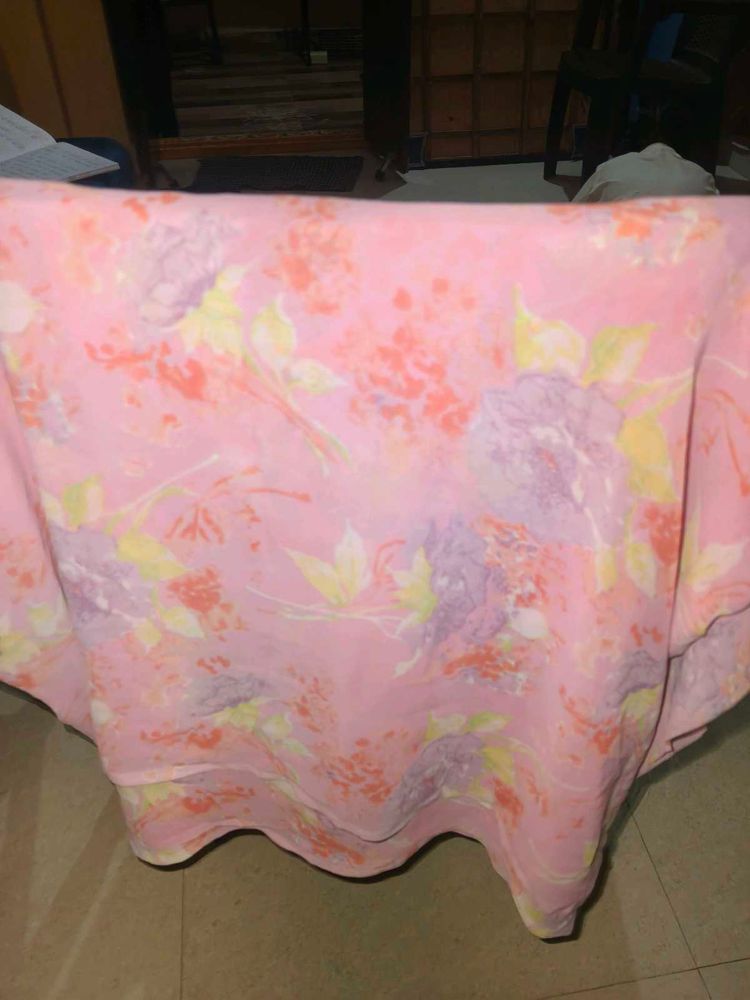 Pink Floral Print Fabric
