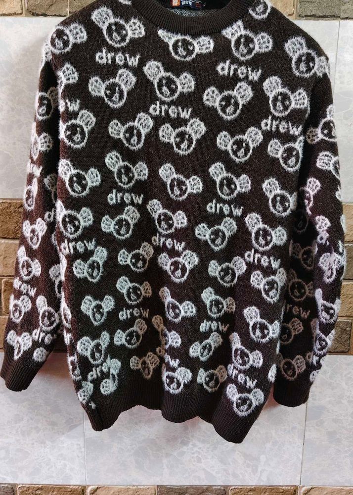 Drew Bear Pattern Sweater
