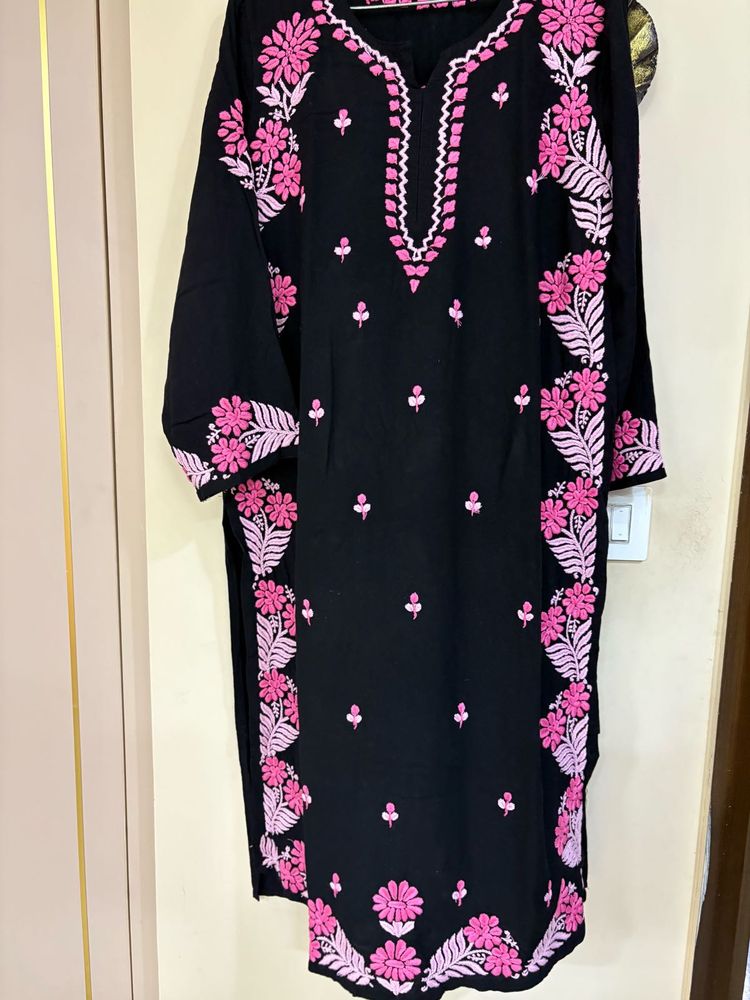 Black Chikankari Kurta