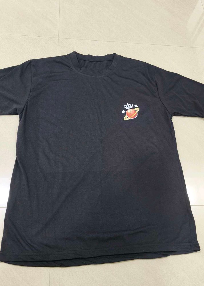 Graphic Print Black T-shirt